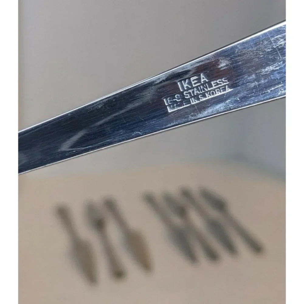 IKEA Dinner Knives 18-8 Stainless Steel Flatware LOT 8 Replacements NICE